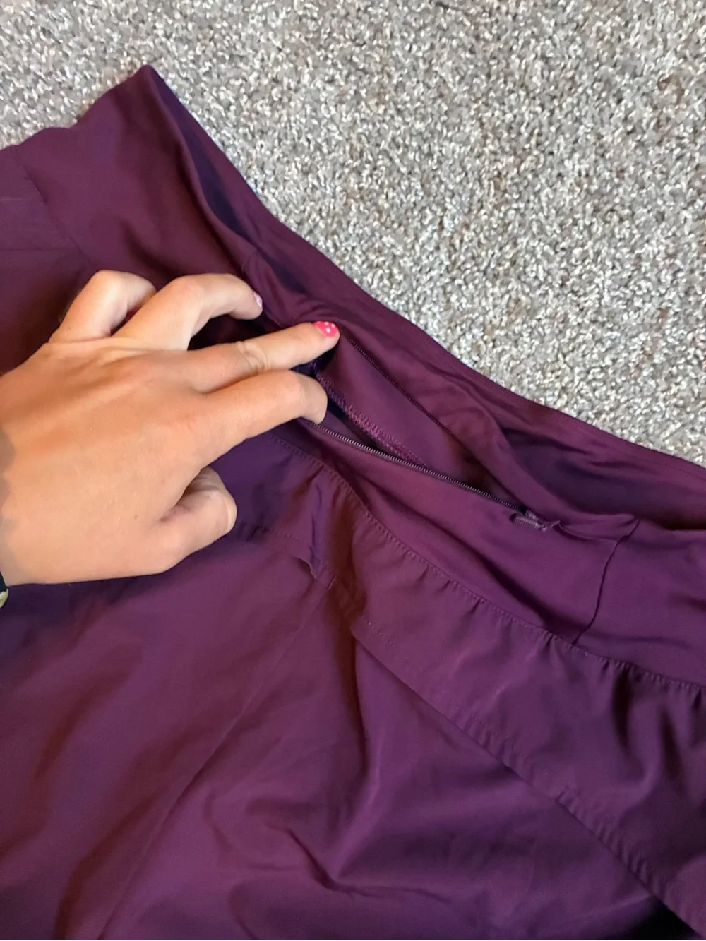 Plum athletic shorts
